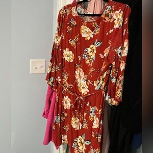 Beach Lunch Lounge Rust Dress